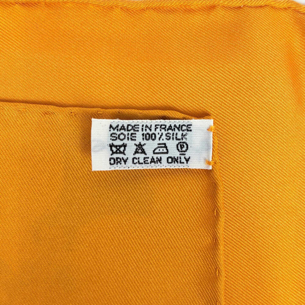 HERMES Authentic Orange Silk Scarf - Picture 2 of 3